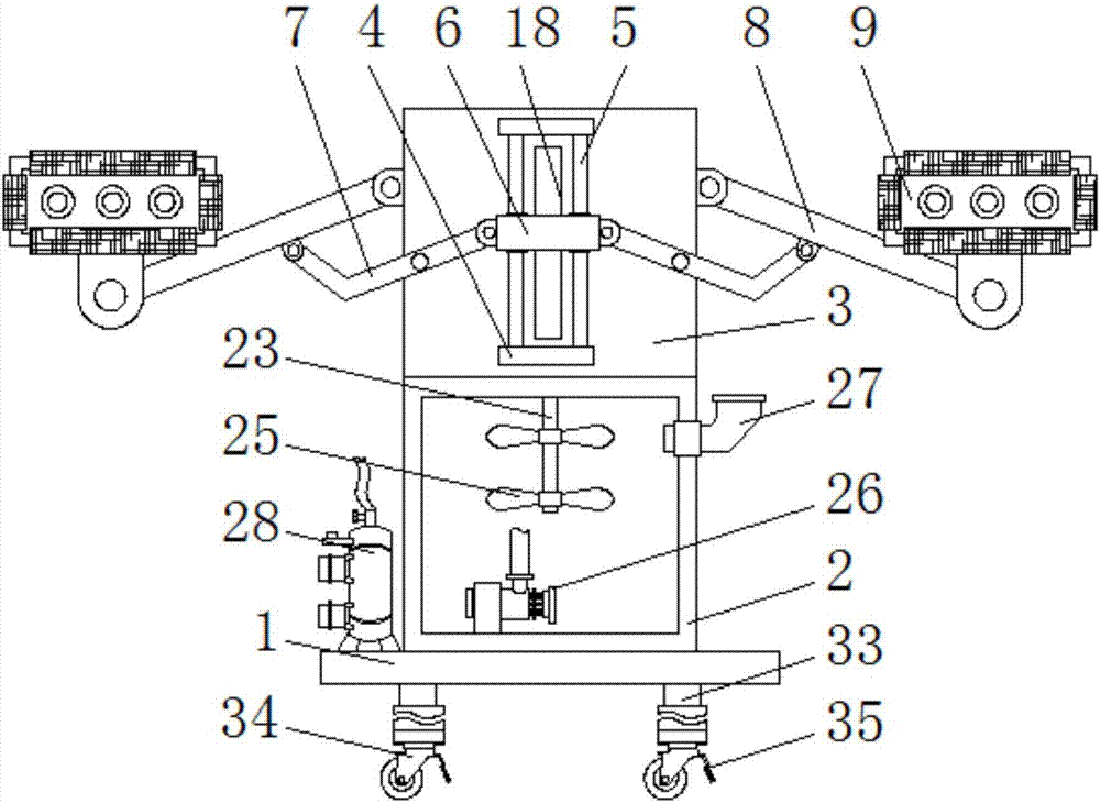 Wall spraying device with quick-painting function