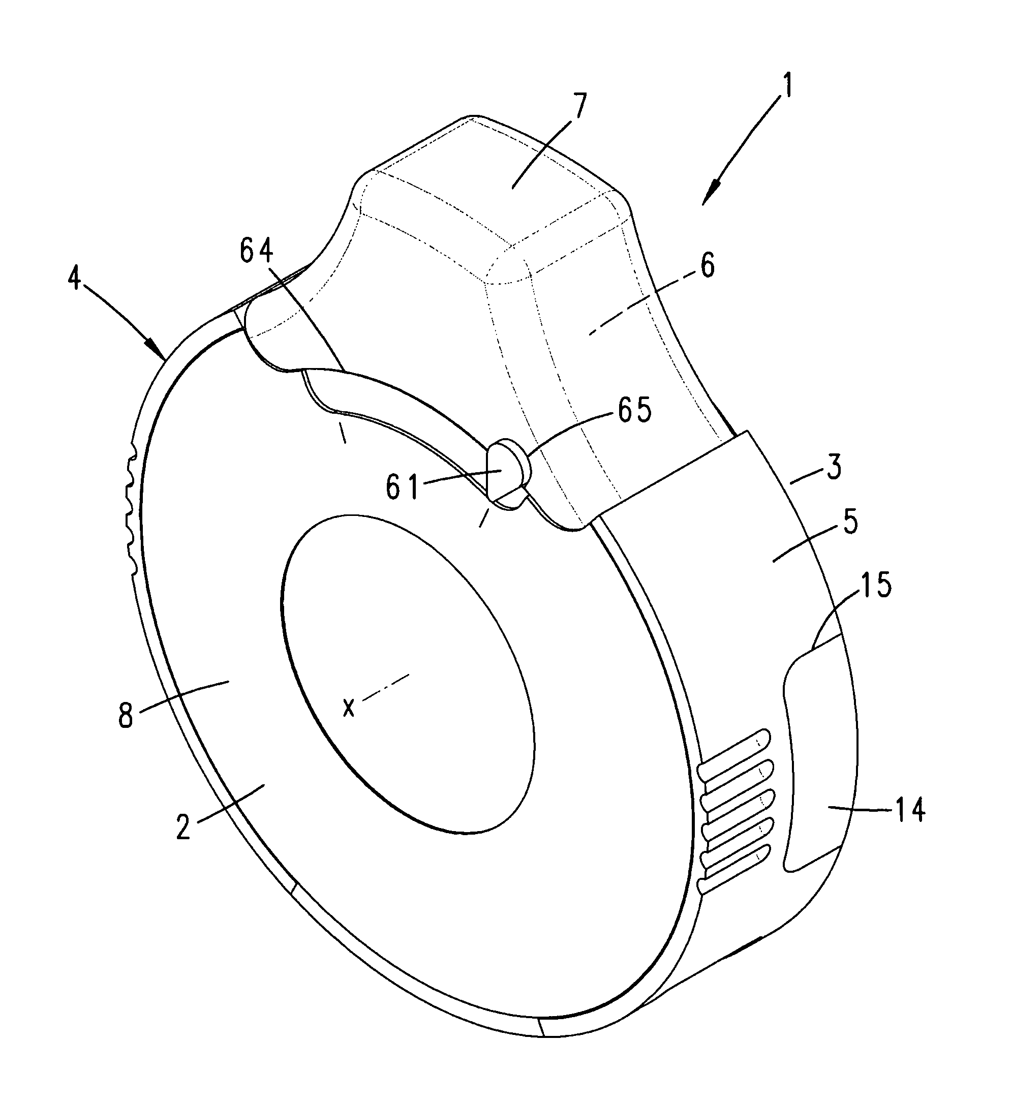 Dispenser for pulverulent substances