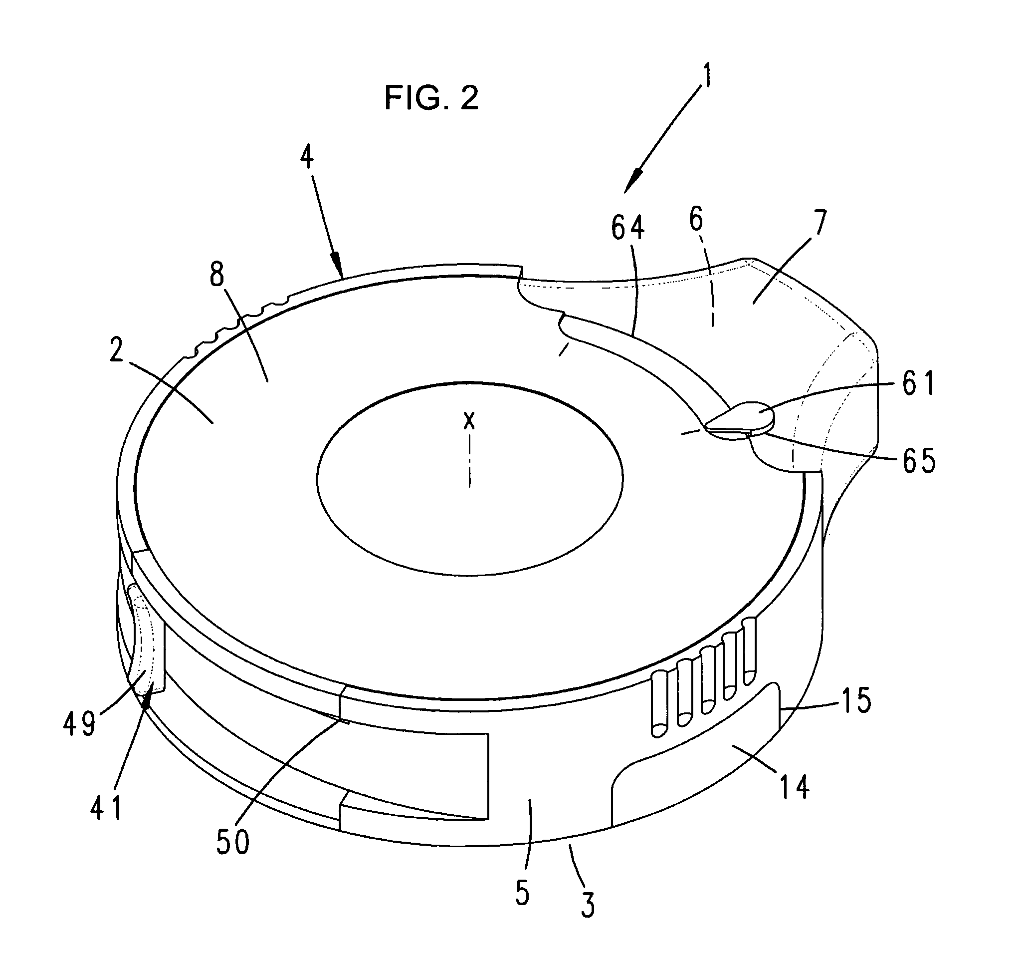 Dispenser for pulverulent substances