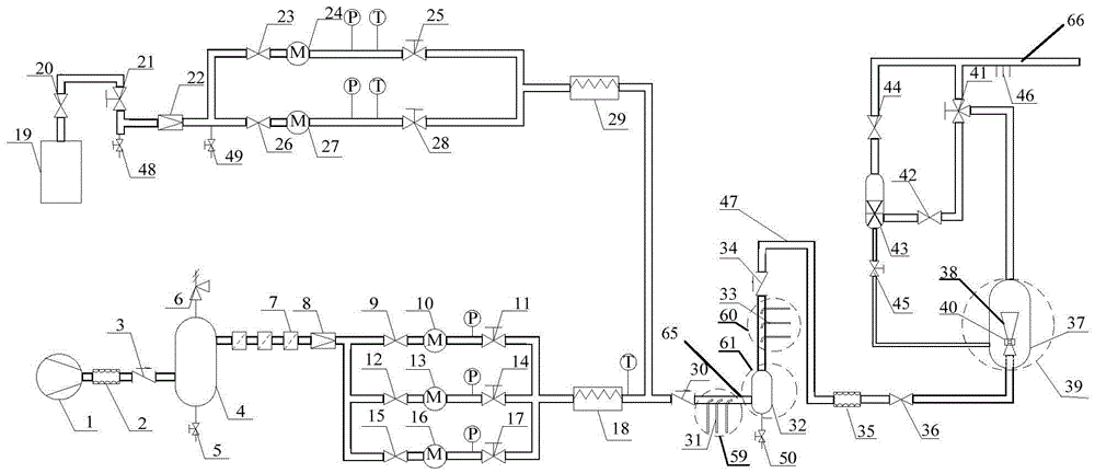 A self-priming Venturi scrubber performance test system