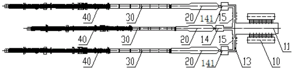 One-kiln multi-line float glass production method and device