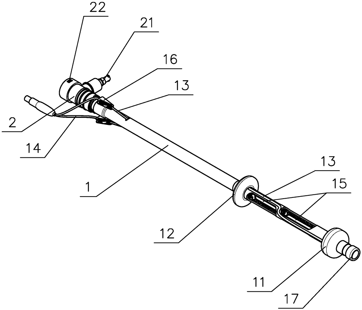 Endoscopic hemostatic cannula