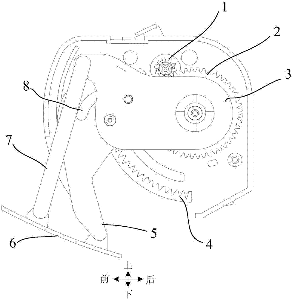 Air conditioner and air guide plate motion mechanism thereof