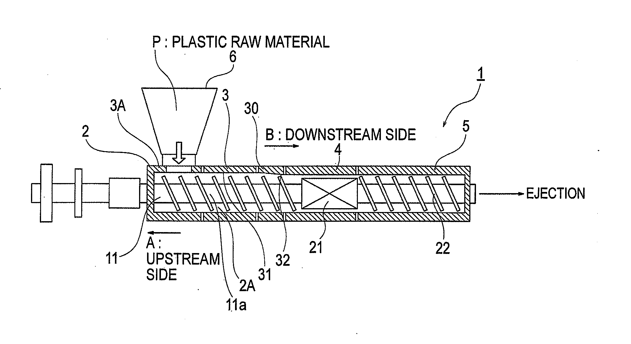 Apparatus and method for plastic extrusion