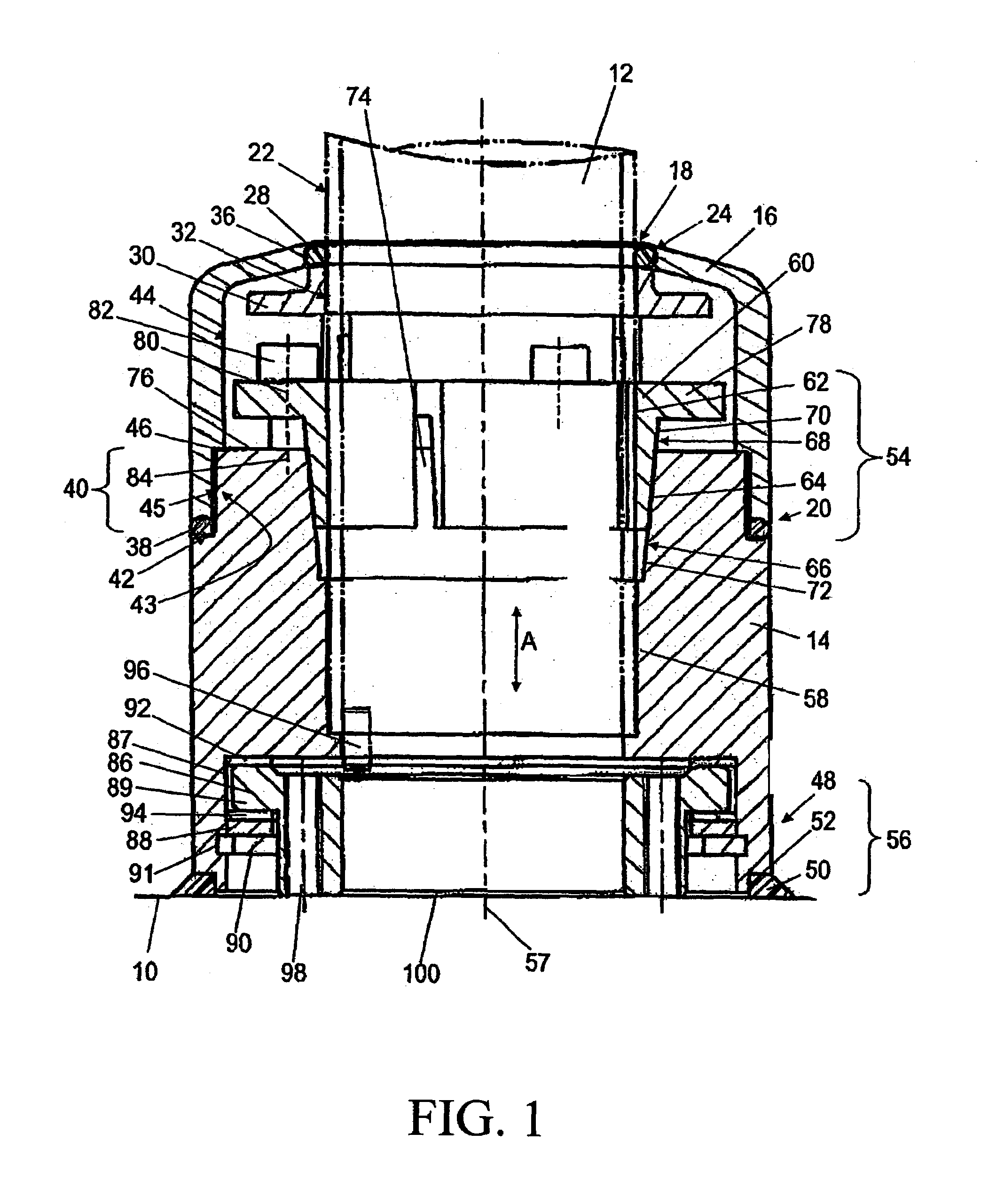 Coupling element of a support arm system