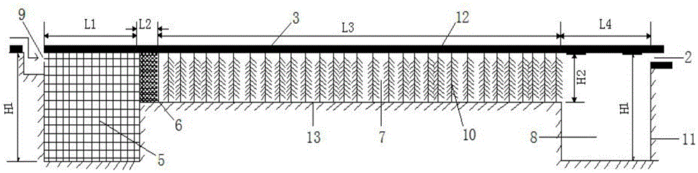 Double-layer ditch treatment system for reducing farmland drainage pollutants