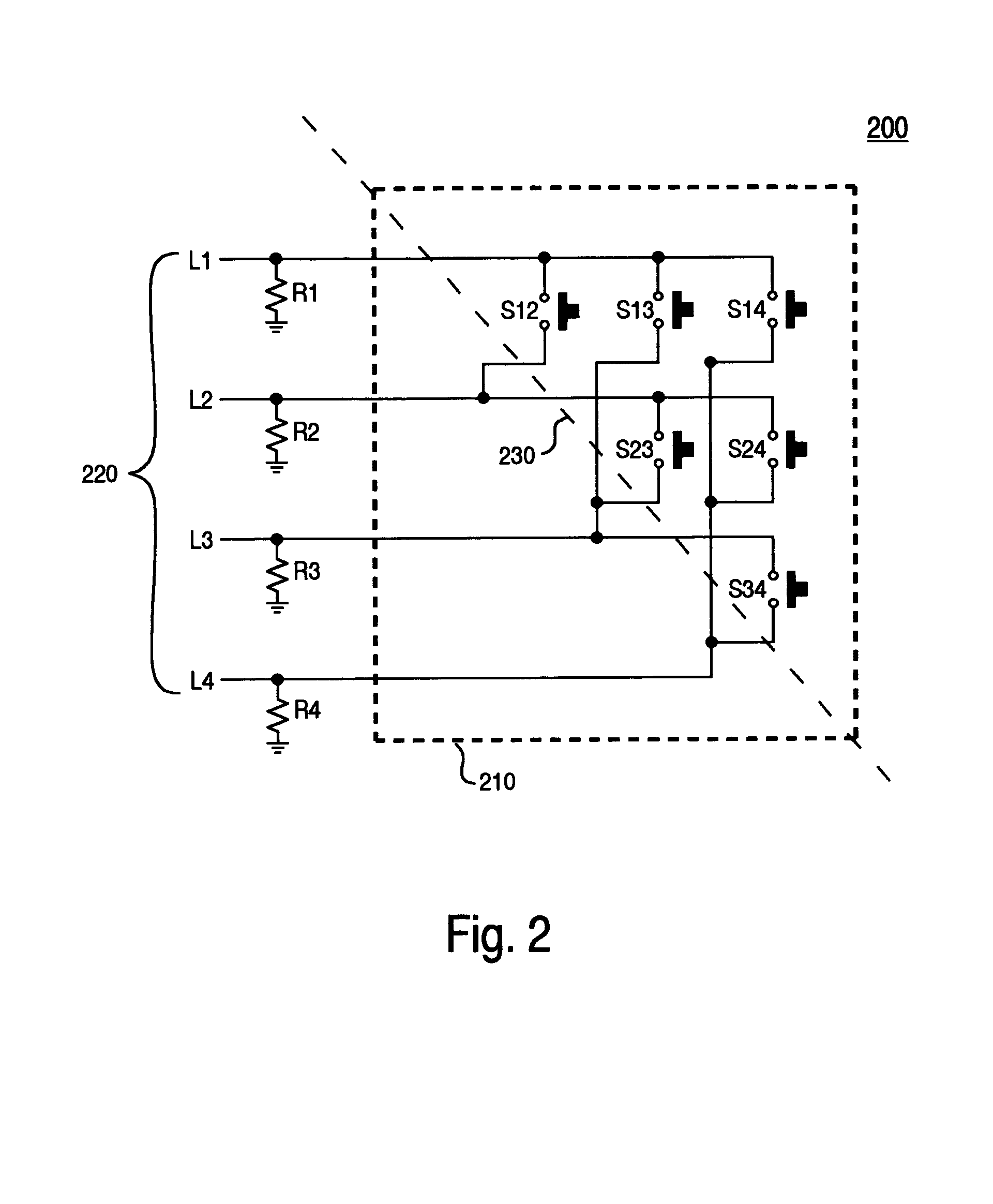 System and method for a data-input array capable of being scanned using a reduced number of signals