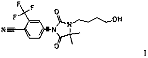 Compound with antiandrogen activity as well as preparation method and application of compound