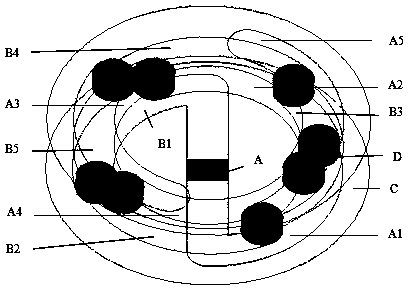 Planar four-layer double-arm spiral broadband capsule antenna