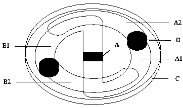 Planar four-layer double-arm spiral broadband capsule antenna