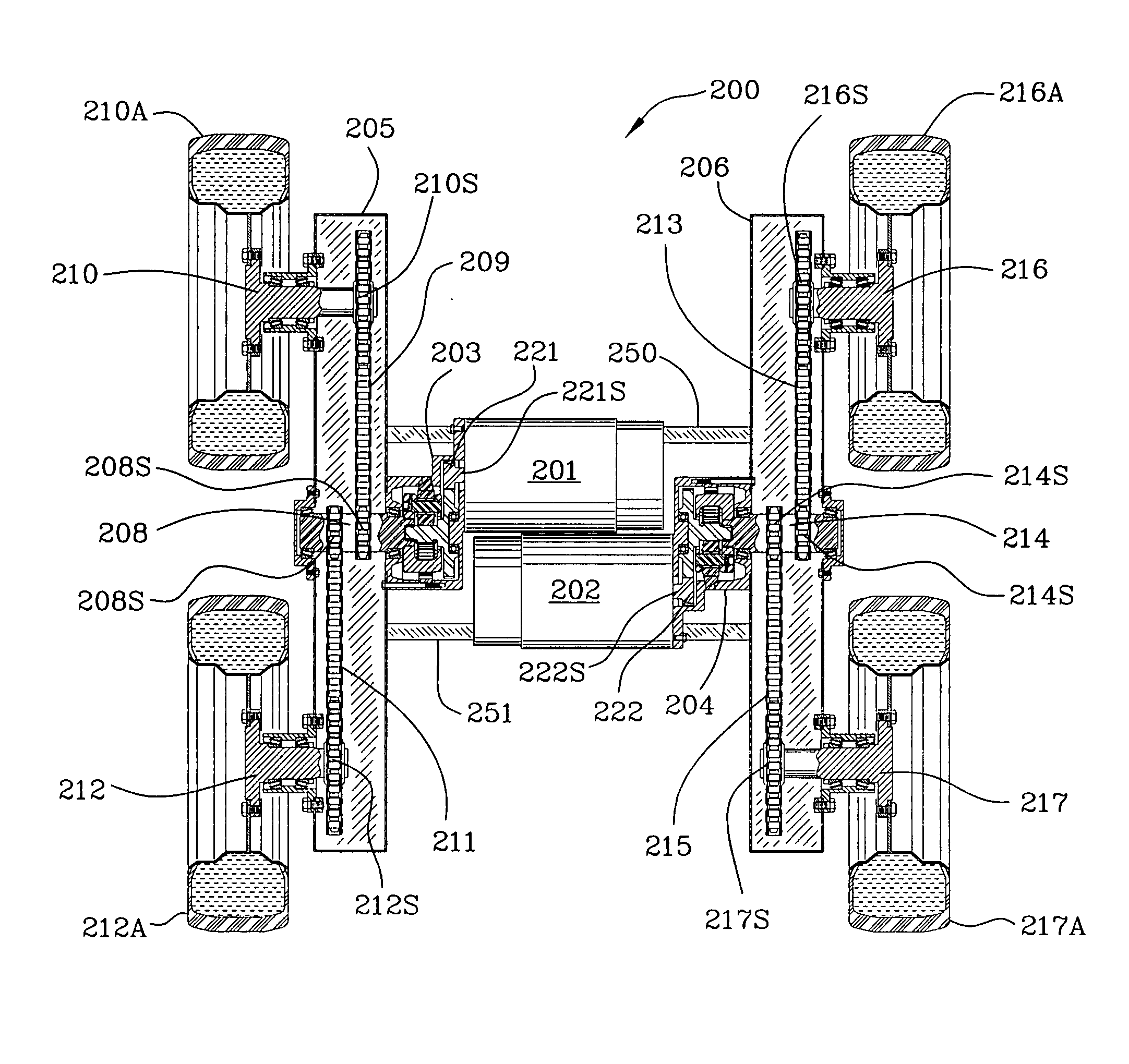 Lubrication system for right-angle drives used with utility vehicles