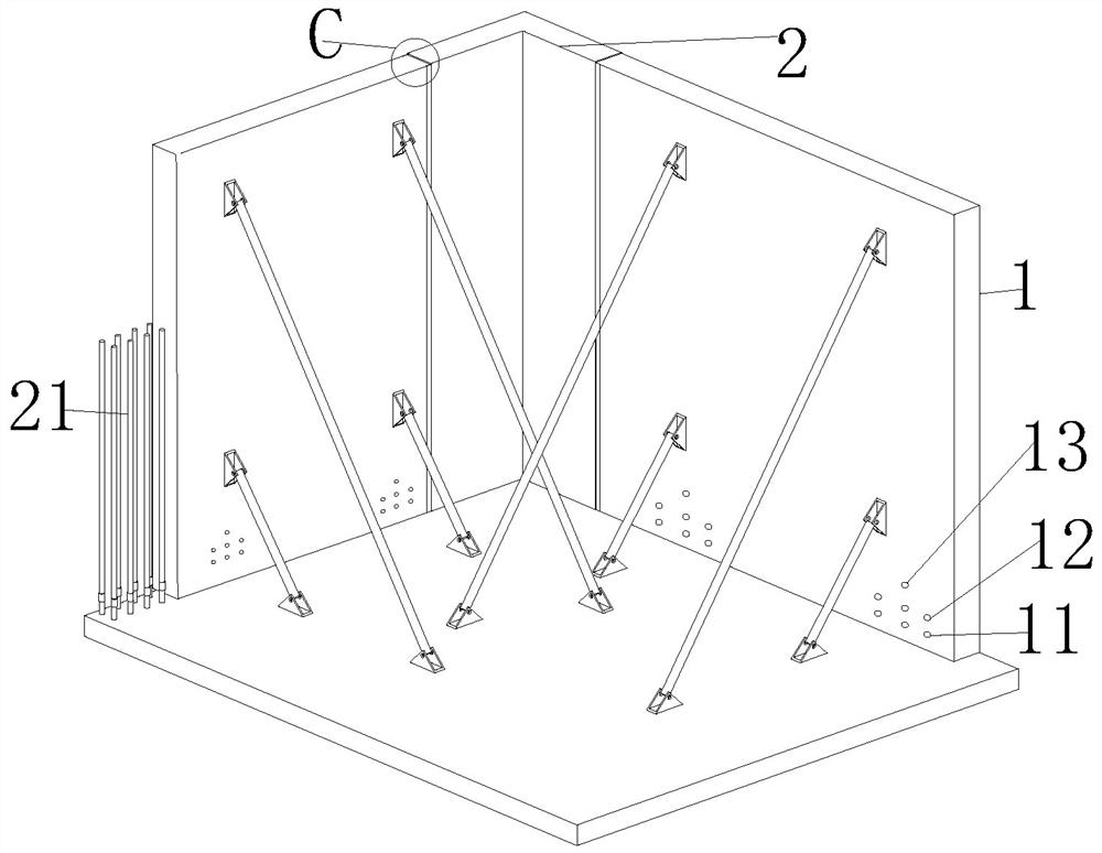 A building continuous assembly method and prefabricated building that can avoid wall deflection