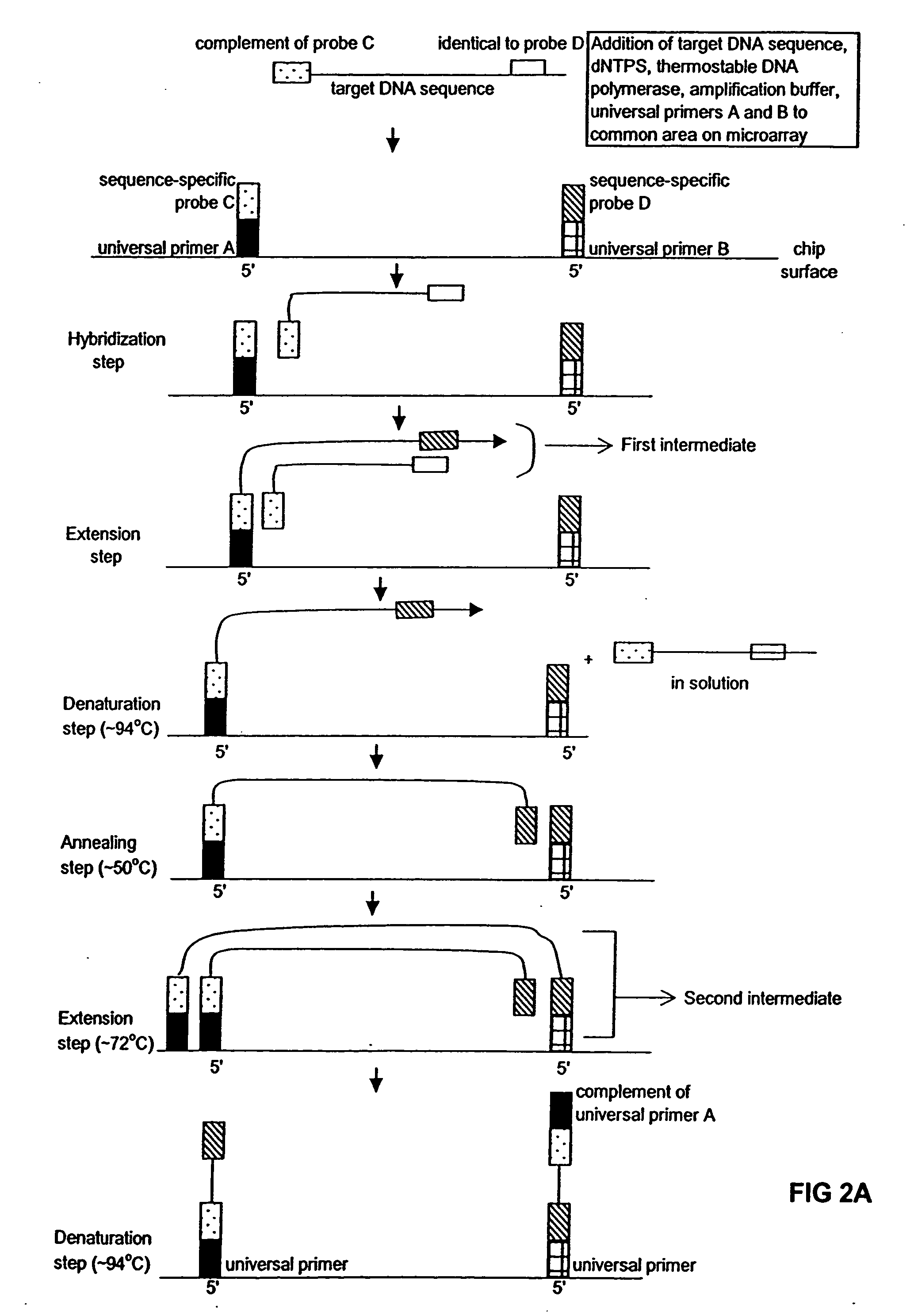 Method of performing PCR amplification on a microarray