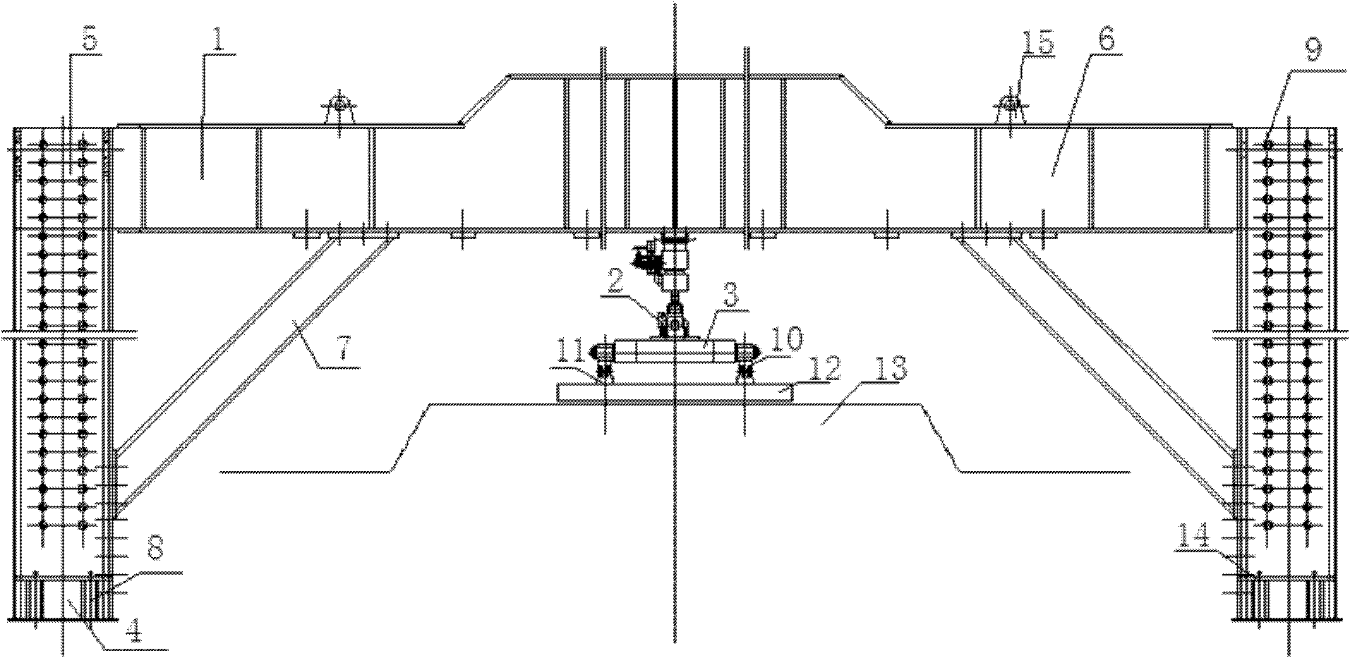 Dynamic load simulation device for high-speed railway