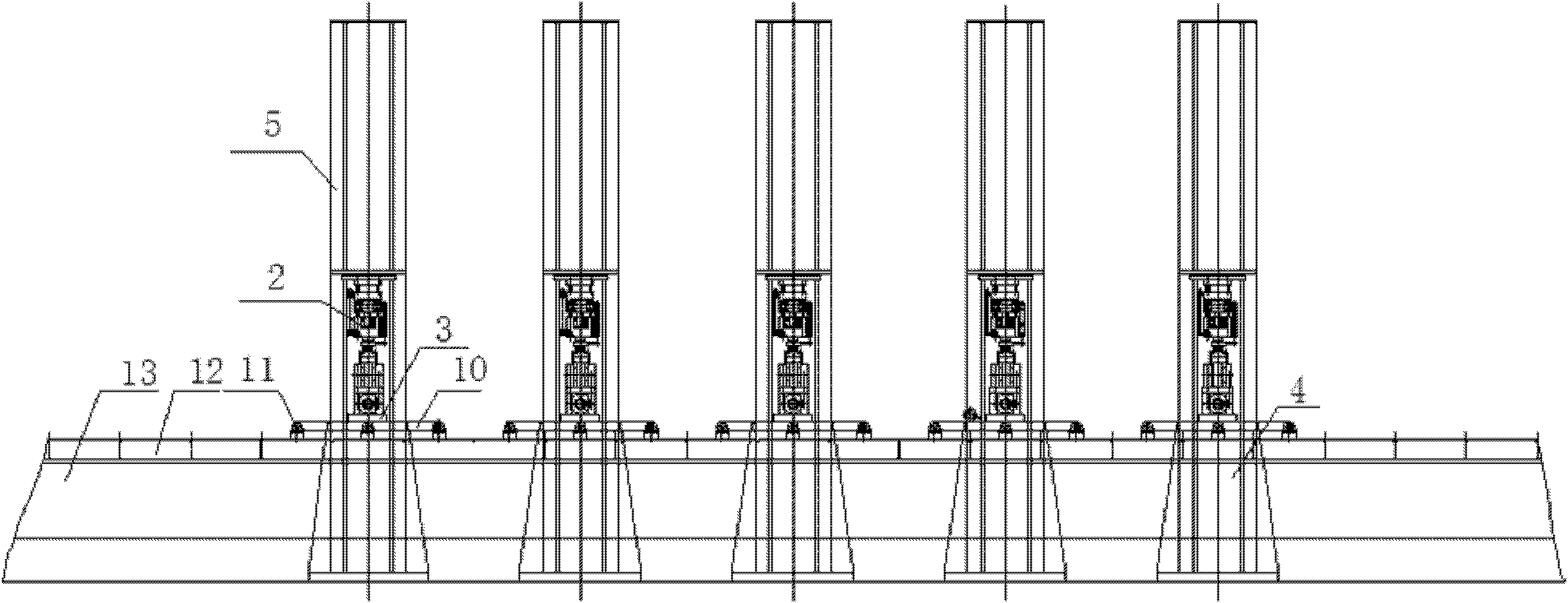 Dynamic load simulation device for high-speed railway