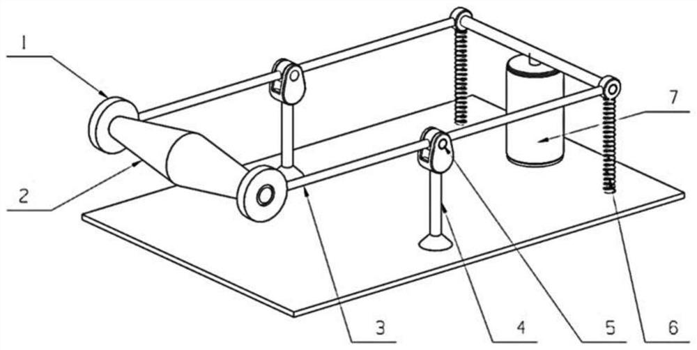 Device and method for collecting electric energy by utilizing vortex-induced vibration of streaming of double cones