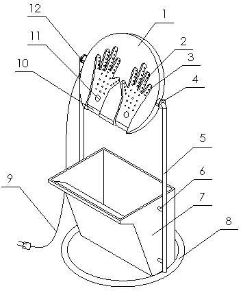 Chemical safety glove removing machine