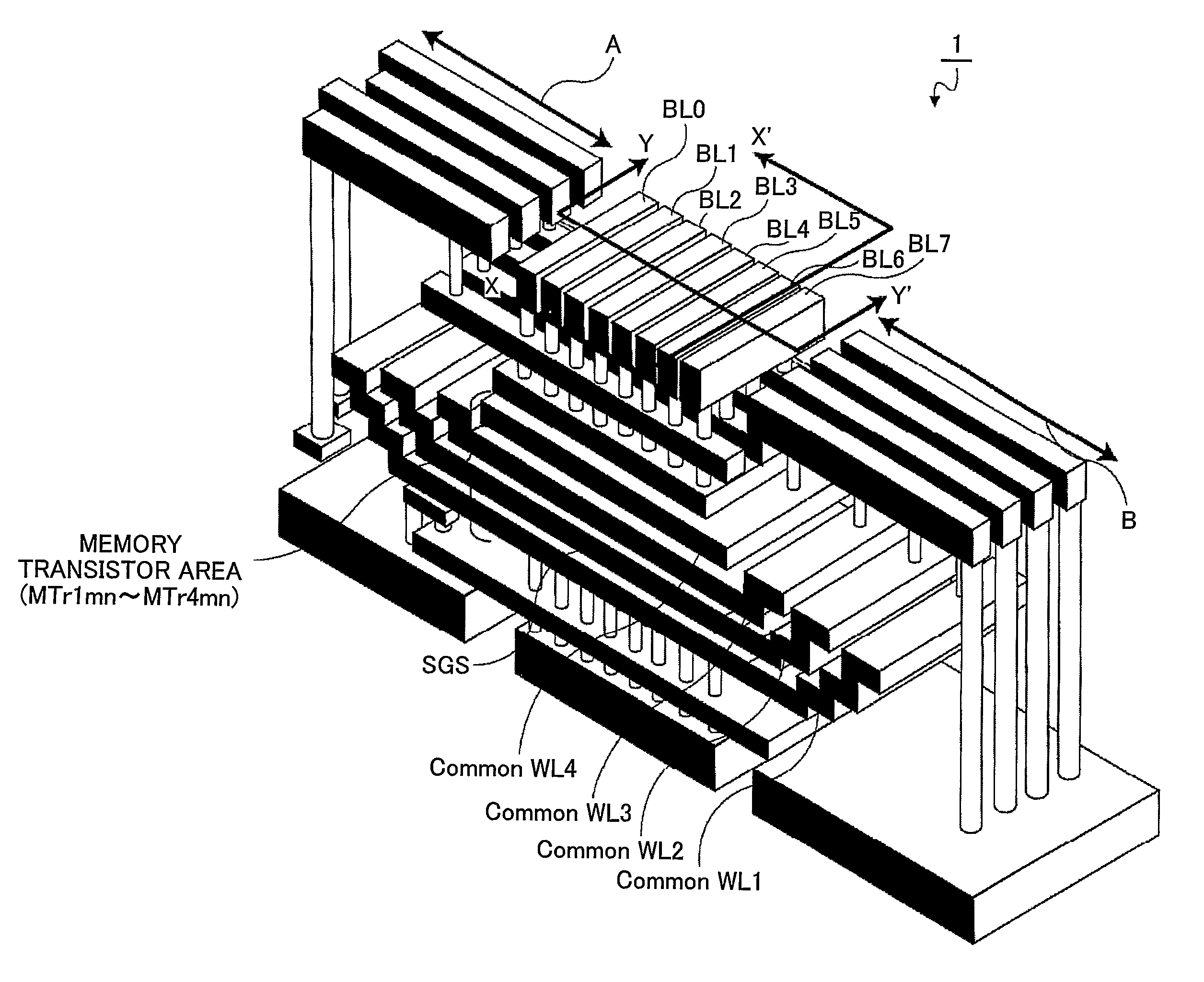 Non-volatile semiconductor memory device and method of making the same