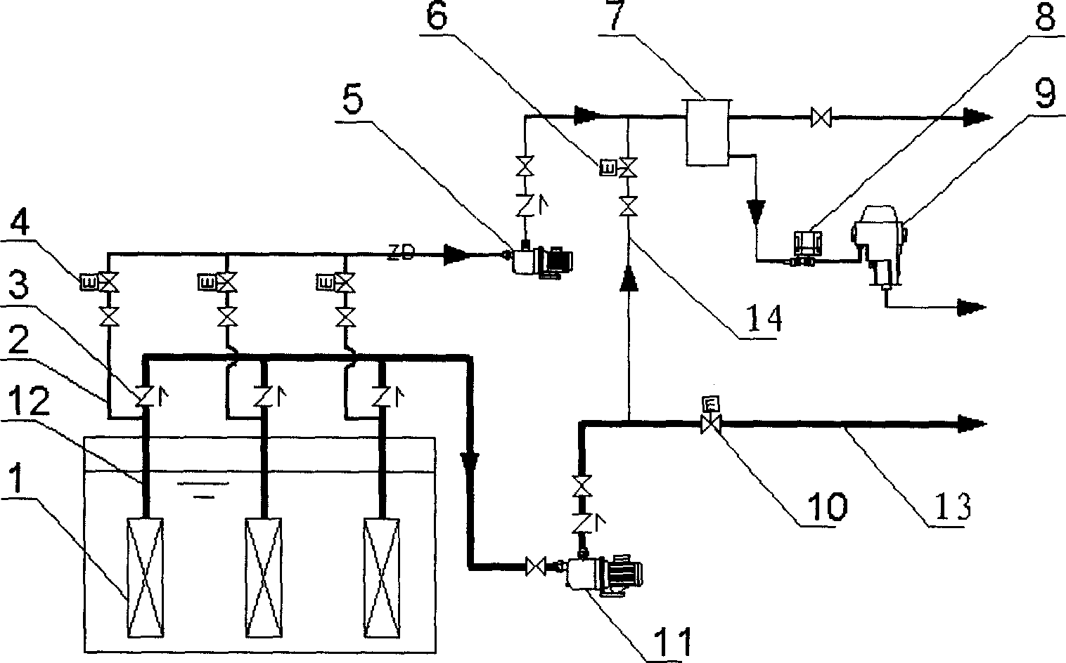 System for detecting membrane module integrity of membrane bioreactor