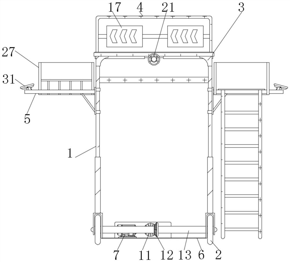 Construction platform capable of being controlled to move automatically for tunnel construction