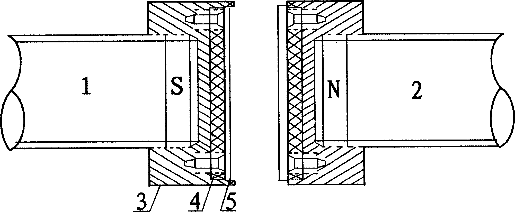 Magnetic abutting device