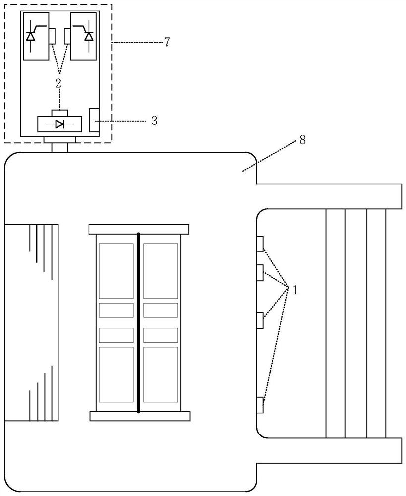 Magnetic valve type controllable reactor wireless temperature state monitoring system and method