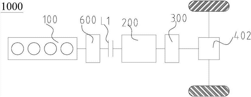 Power drive system of vehicle and vehicle with same