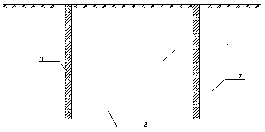 Reverse construction method of deep foundation pit in upper soft and lower hard water-rich stratum