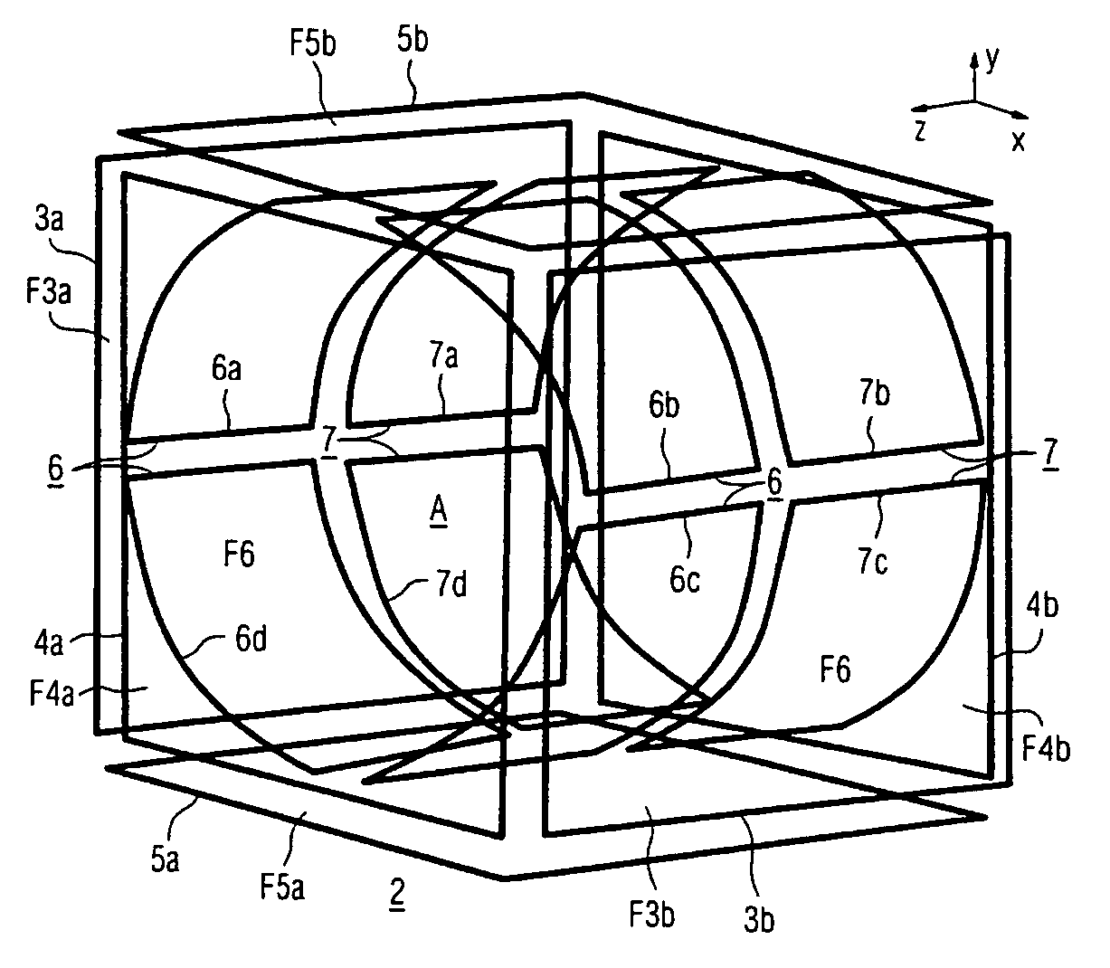 Magnet coil system for contactless movement of a magnetic body in a working space