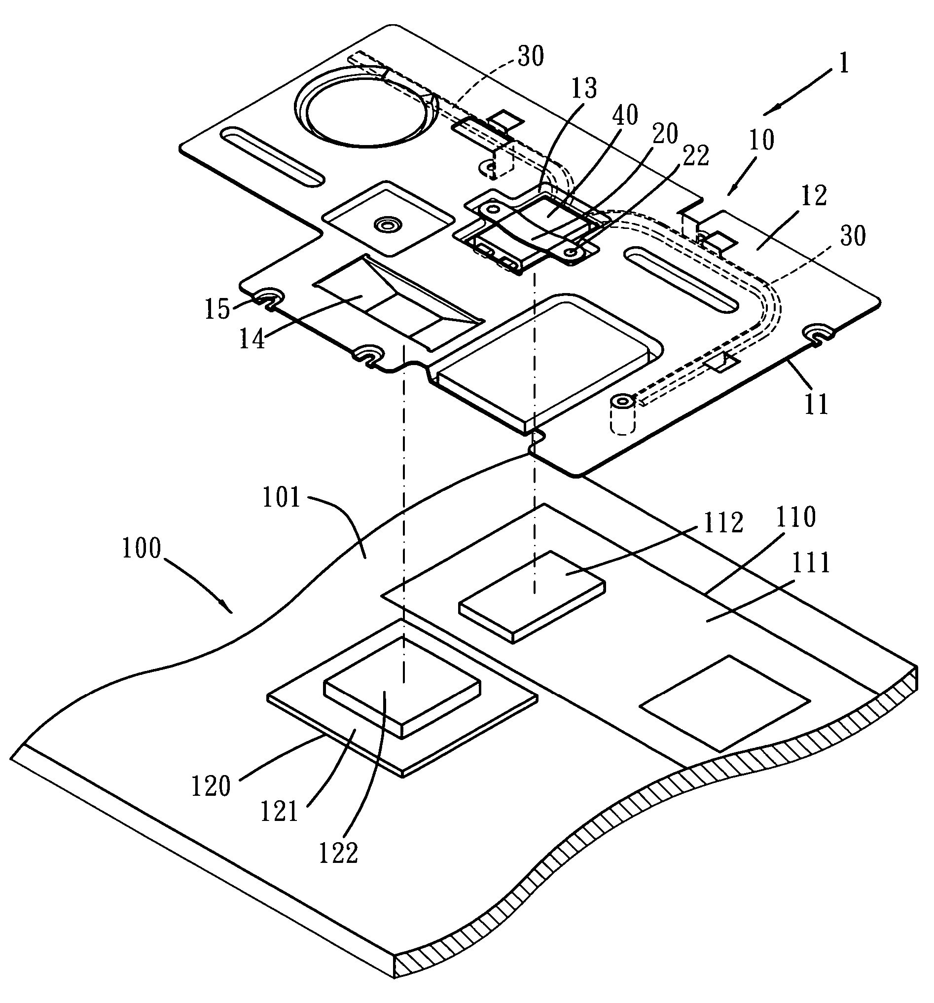 Heatsink device of video graphics array and chipset