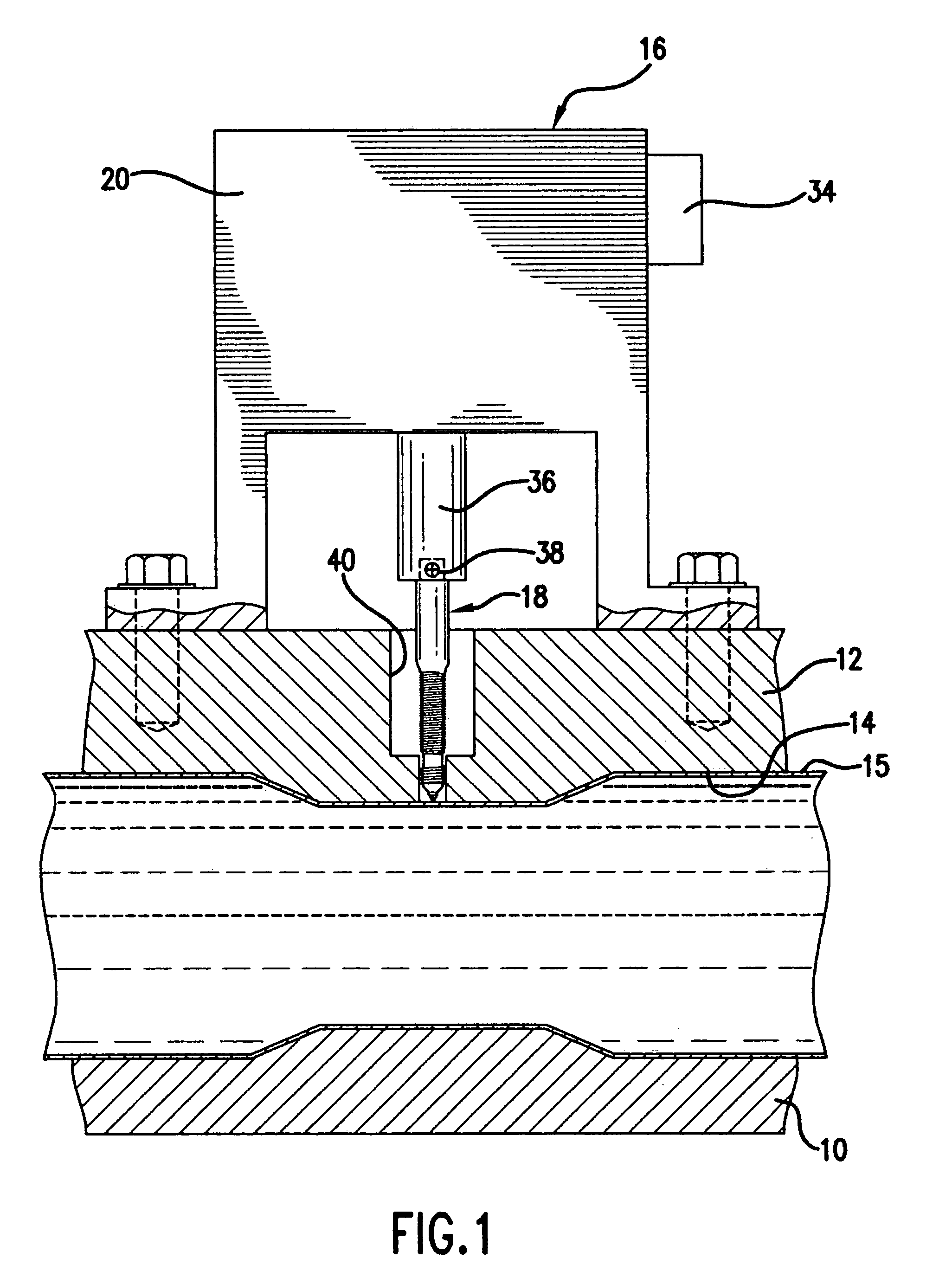 Method and apparatus for forming a threaded hole in a hydroformed part