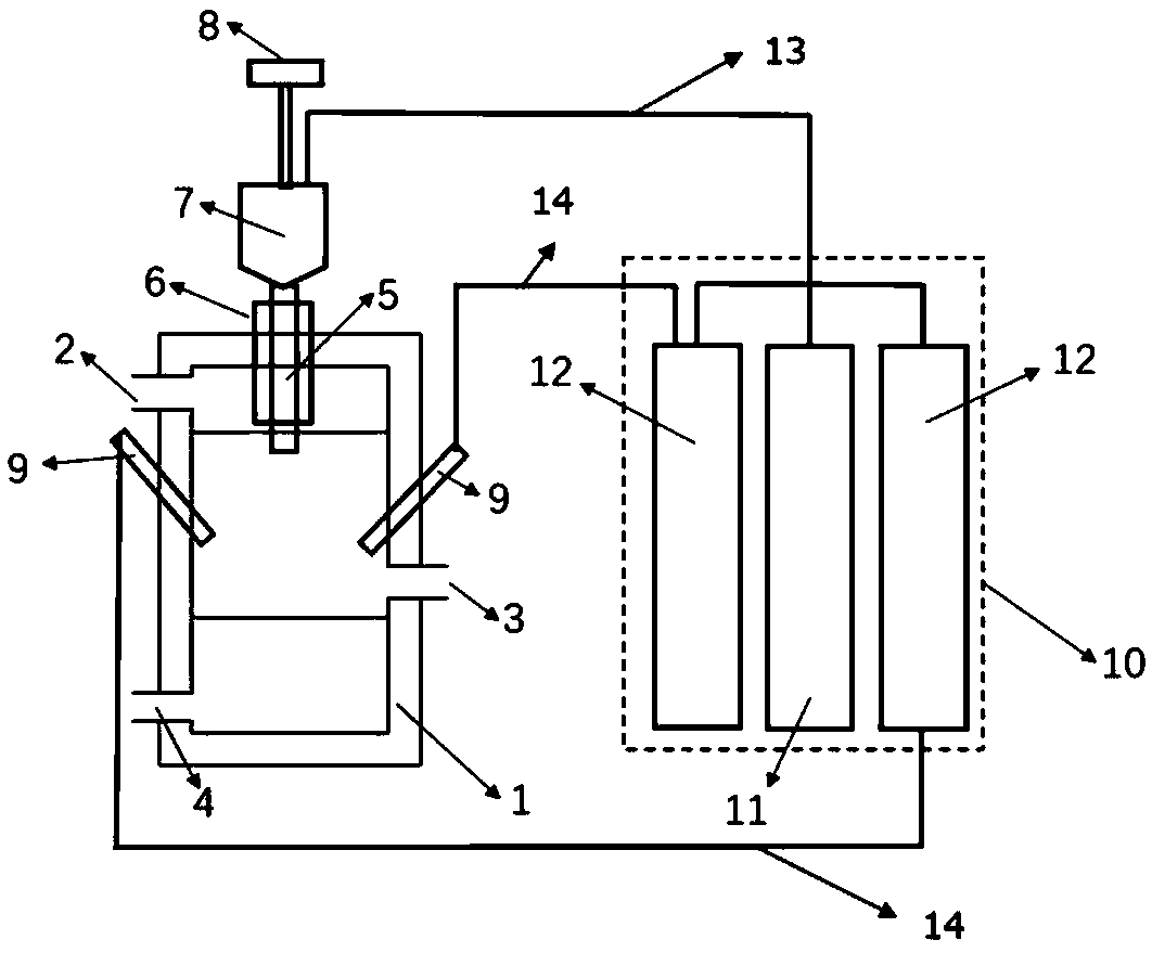 Device and method for conducting carbon reduction of molten copper slag through composite gas injection