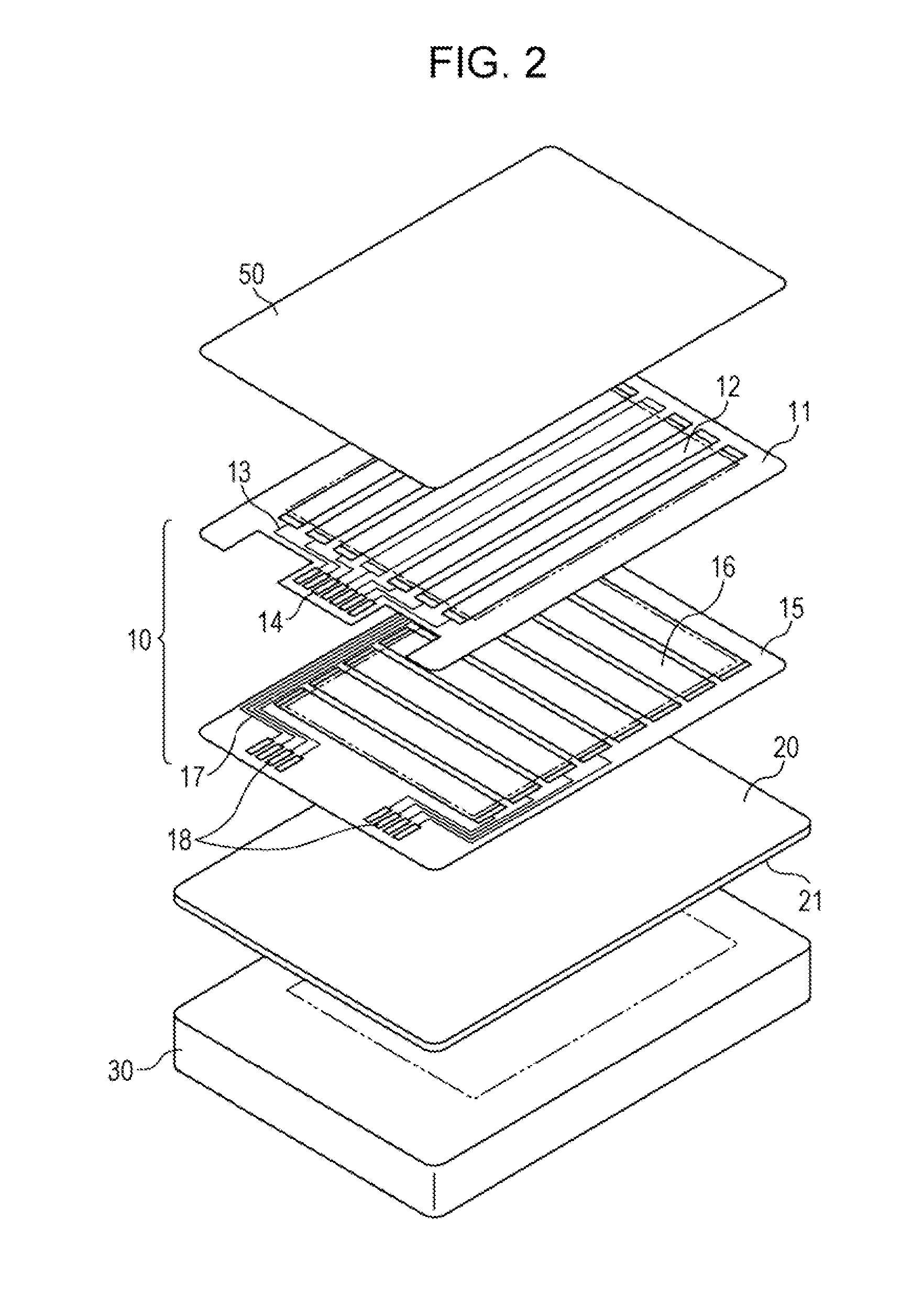 Touch panel integrated display device and method for manufacturing the same