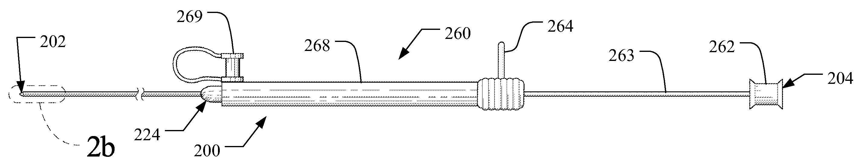 Delivery system with low longitudinal compressibility