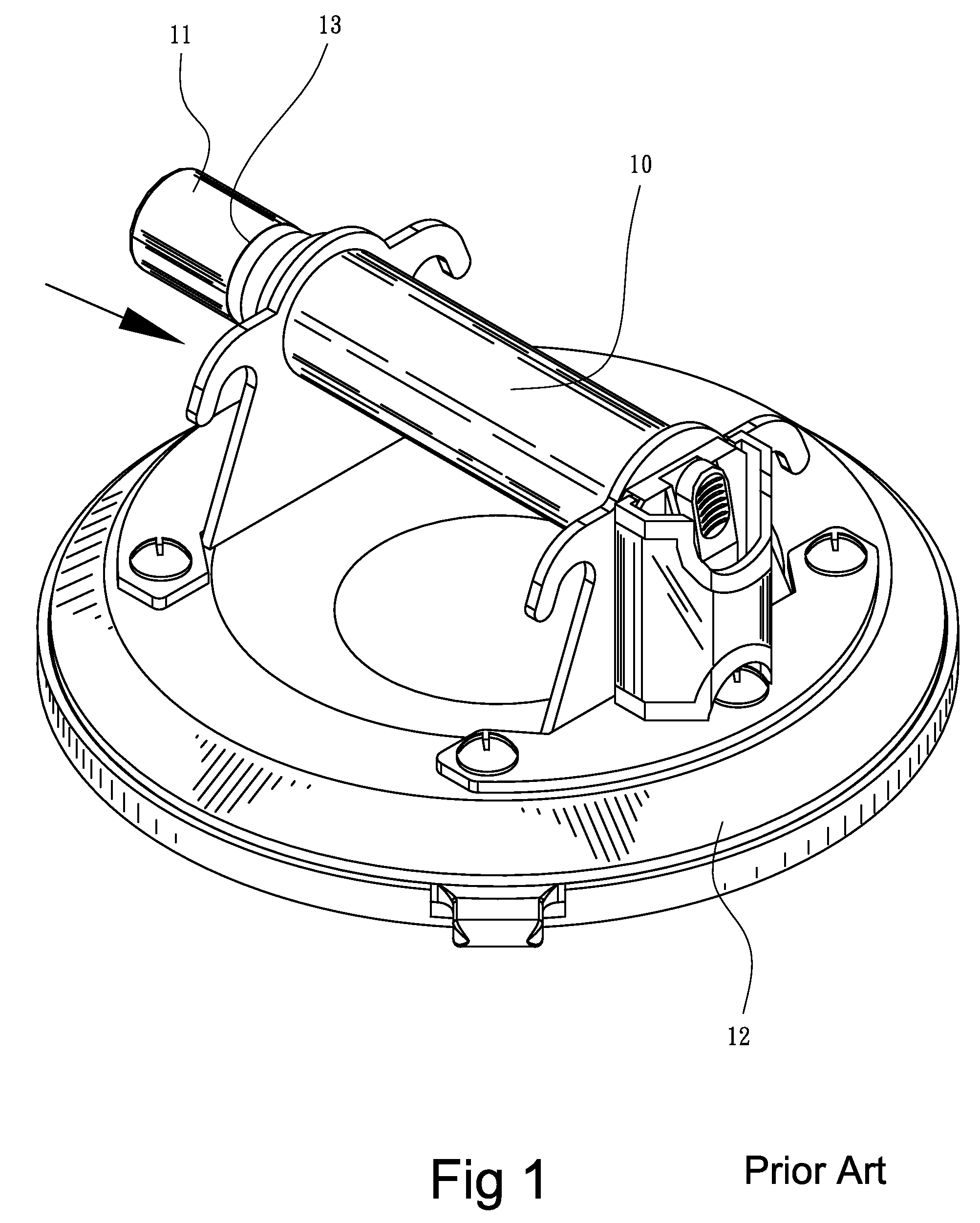 Automatic alert device for suction cup