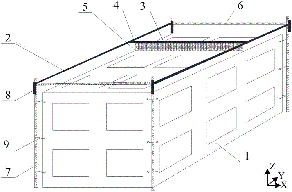 3D printing system for climbing single-axial single-rail building and method