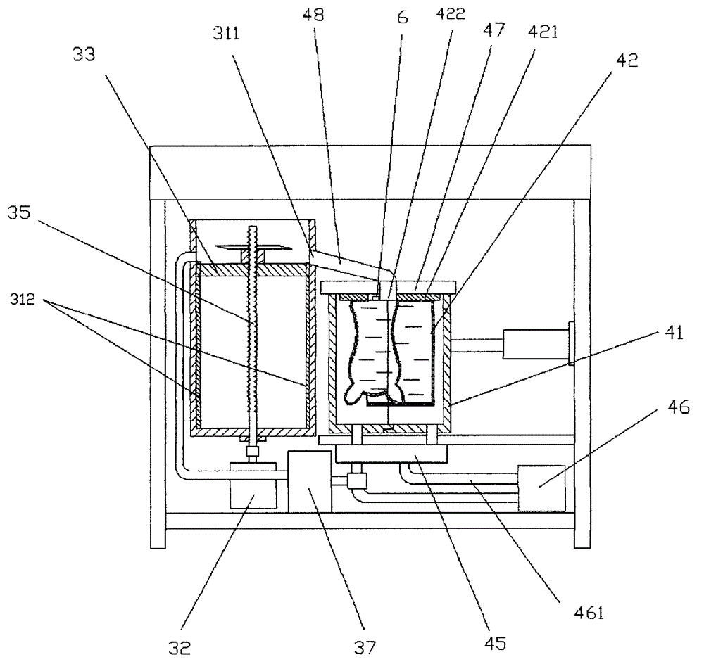 Crude fiber regeneration equipment for synchronous organization treatment and vacuum adsorption