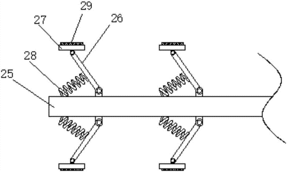 Inner wall cleaning device of variable-diameter steel pipe