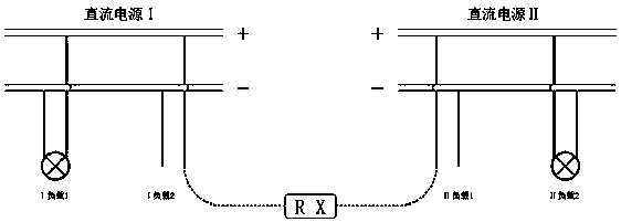 Portable direct-current power supply system loop detection method and device