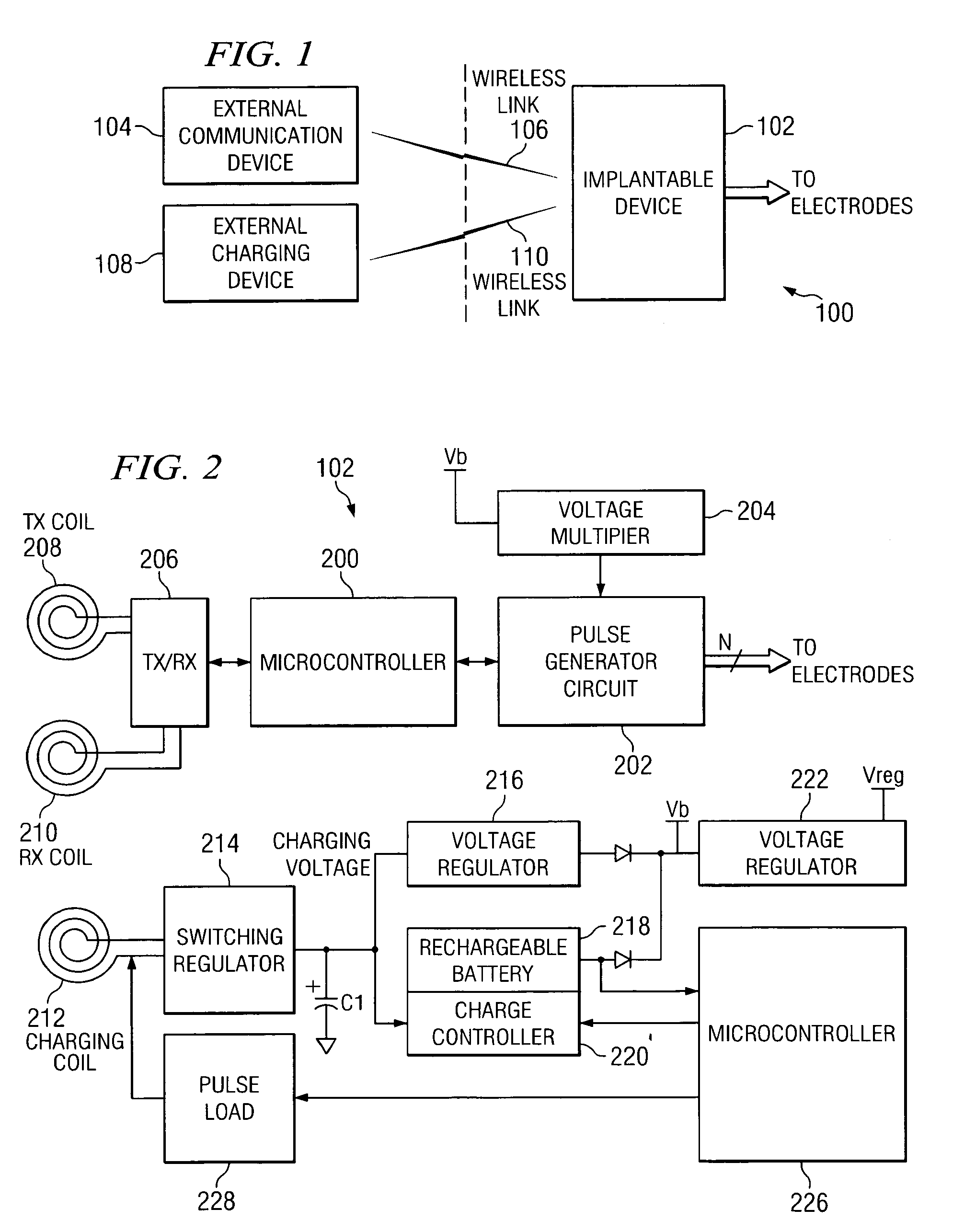 Implantable device and system and method for wireless communication