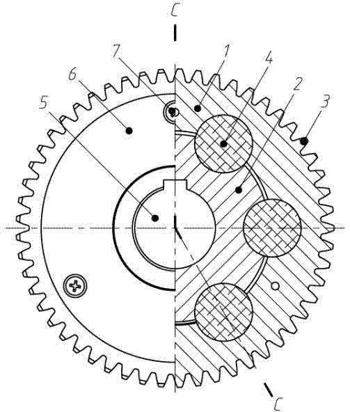 Rigid-flexible composite filtering gear