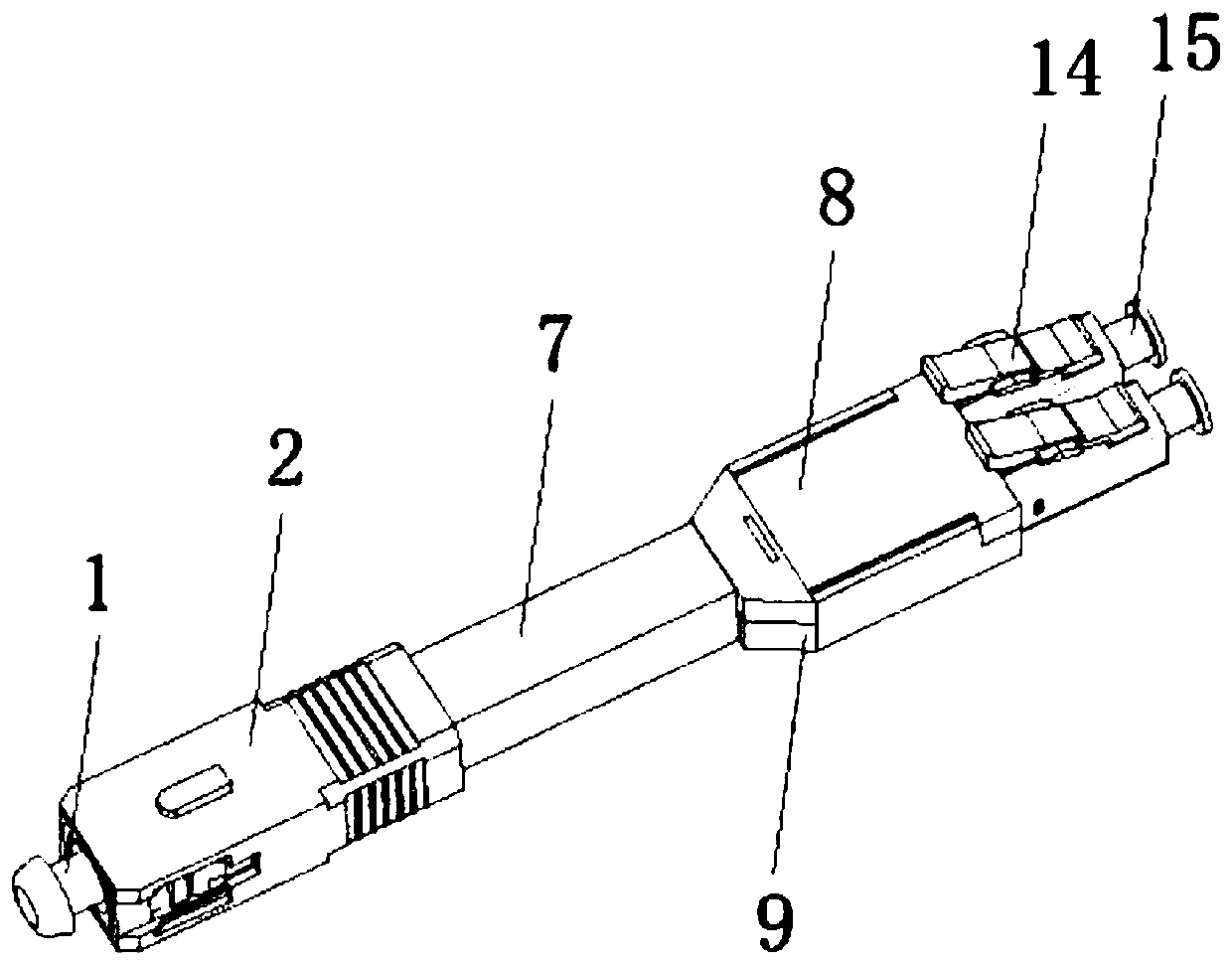 Mini optical branching module