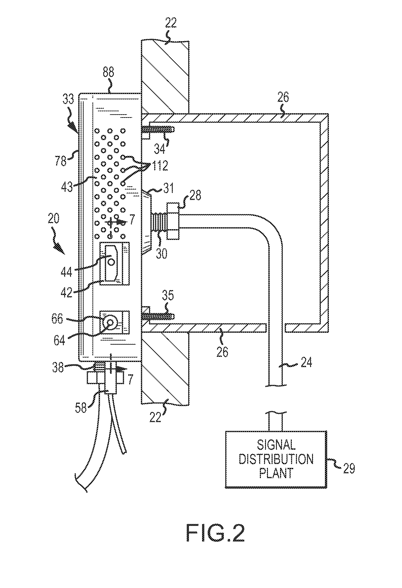 Wall-mounted digital transport adapter