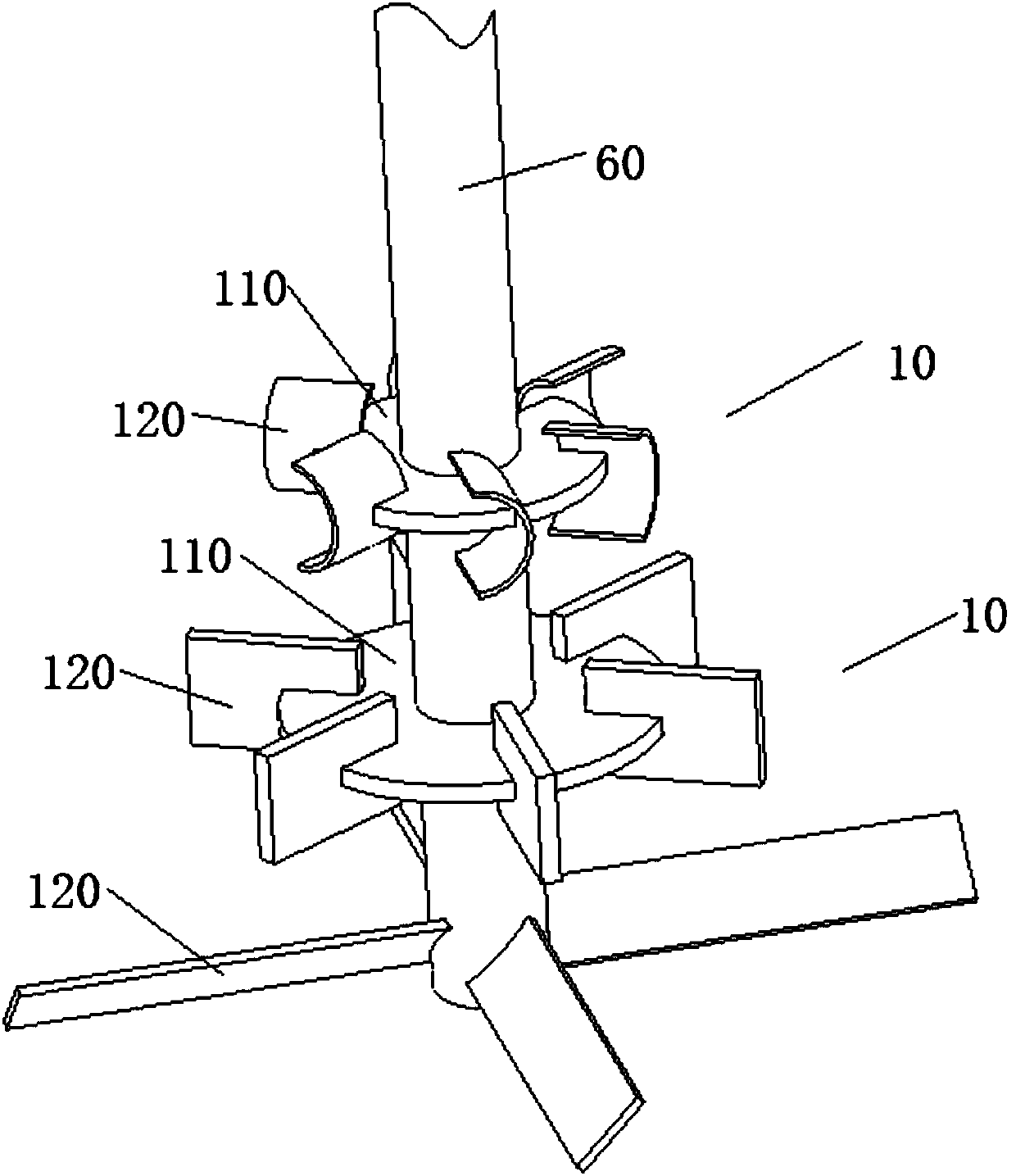 Gas-liquid mechanical coupled agitator