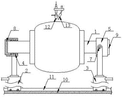 Welding gun-fixed spindle-shaped wear resisting roller surface overlaying system