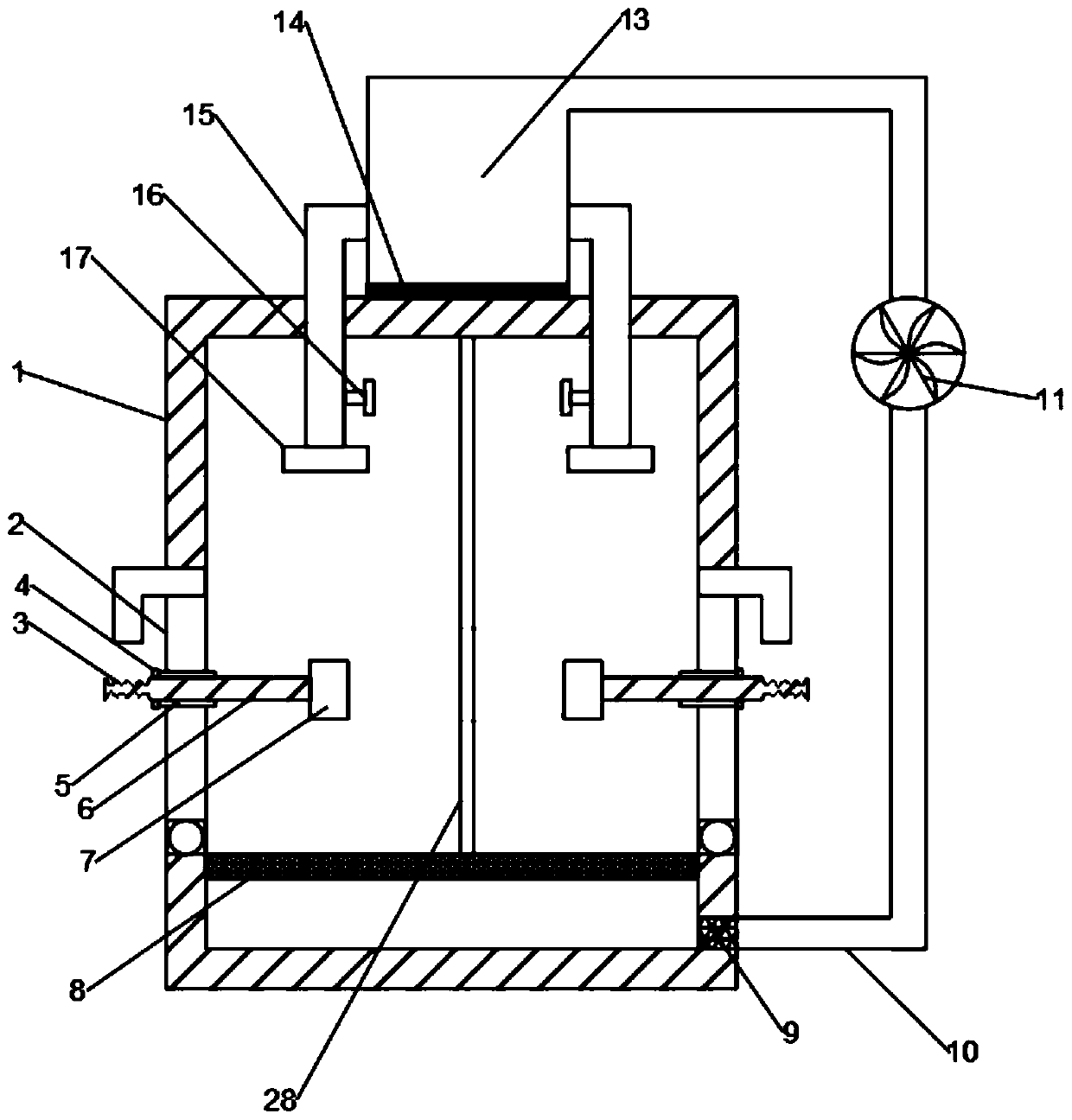 Instrument cleaning device for gynecology