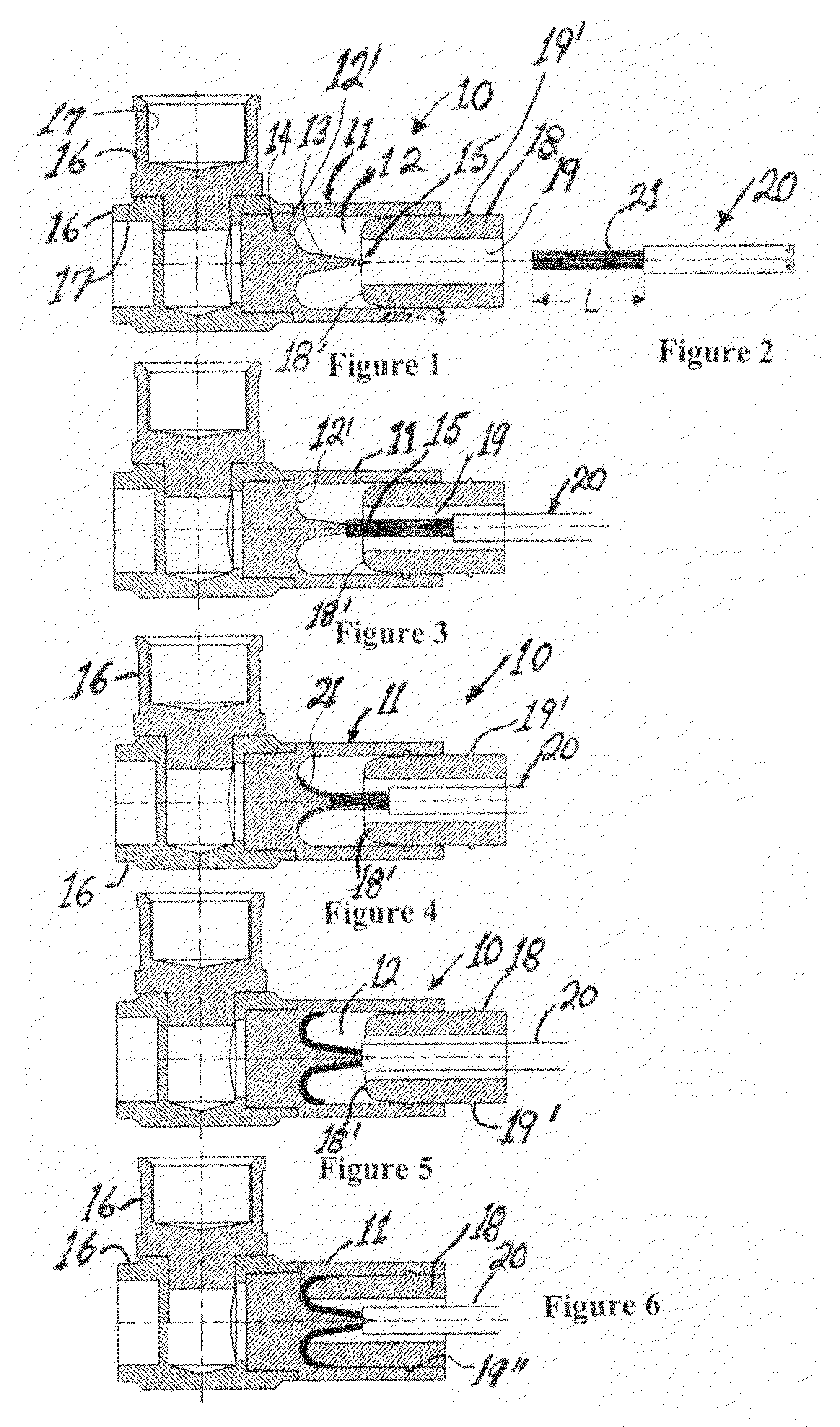 Compression connector for stranded wire