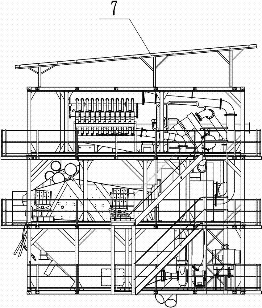 Integrated slurry purifier with three-dimensional space