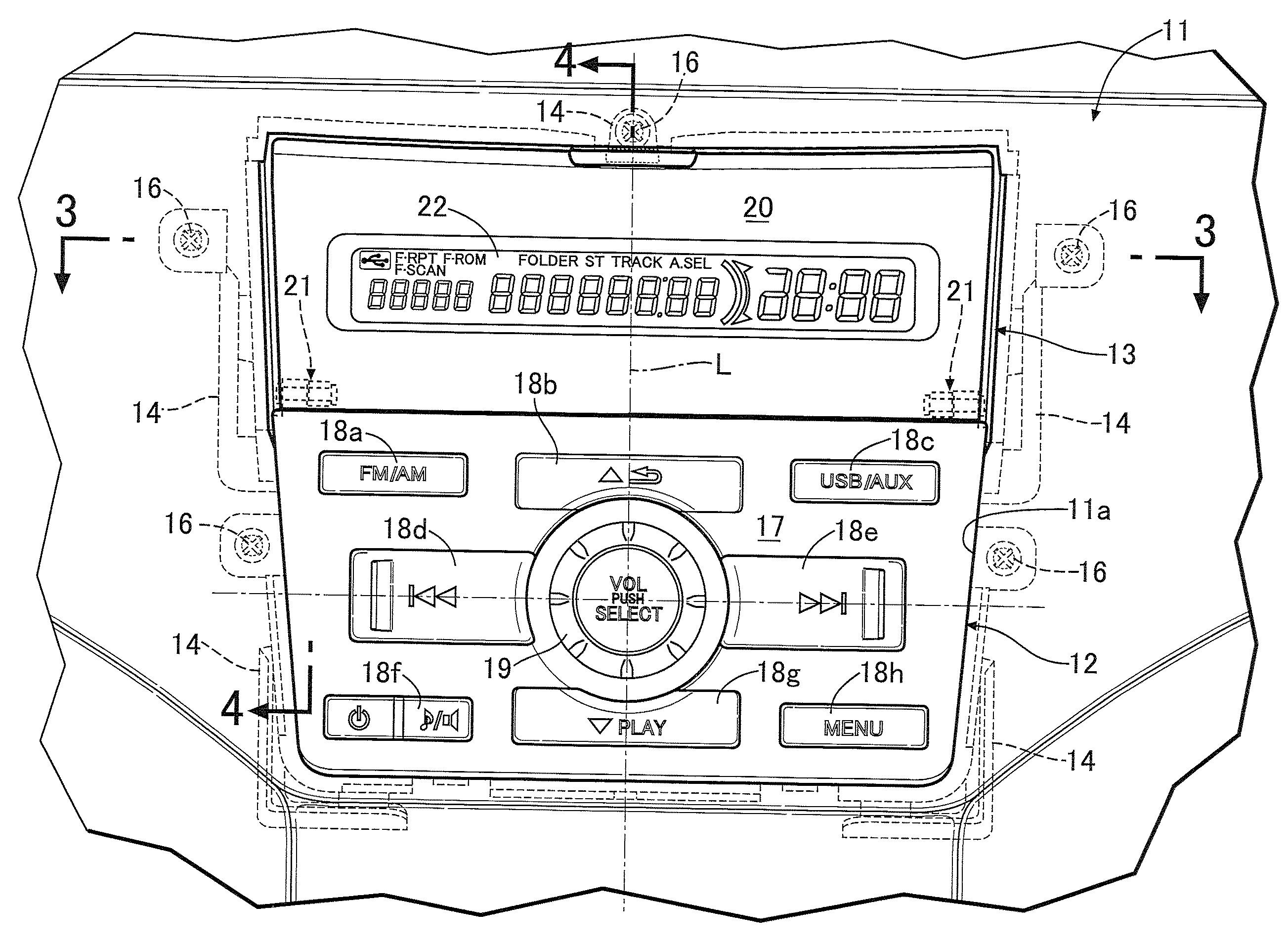 Audio apparatus for vehicle