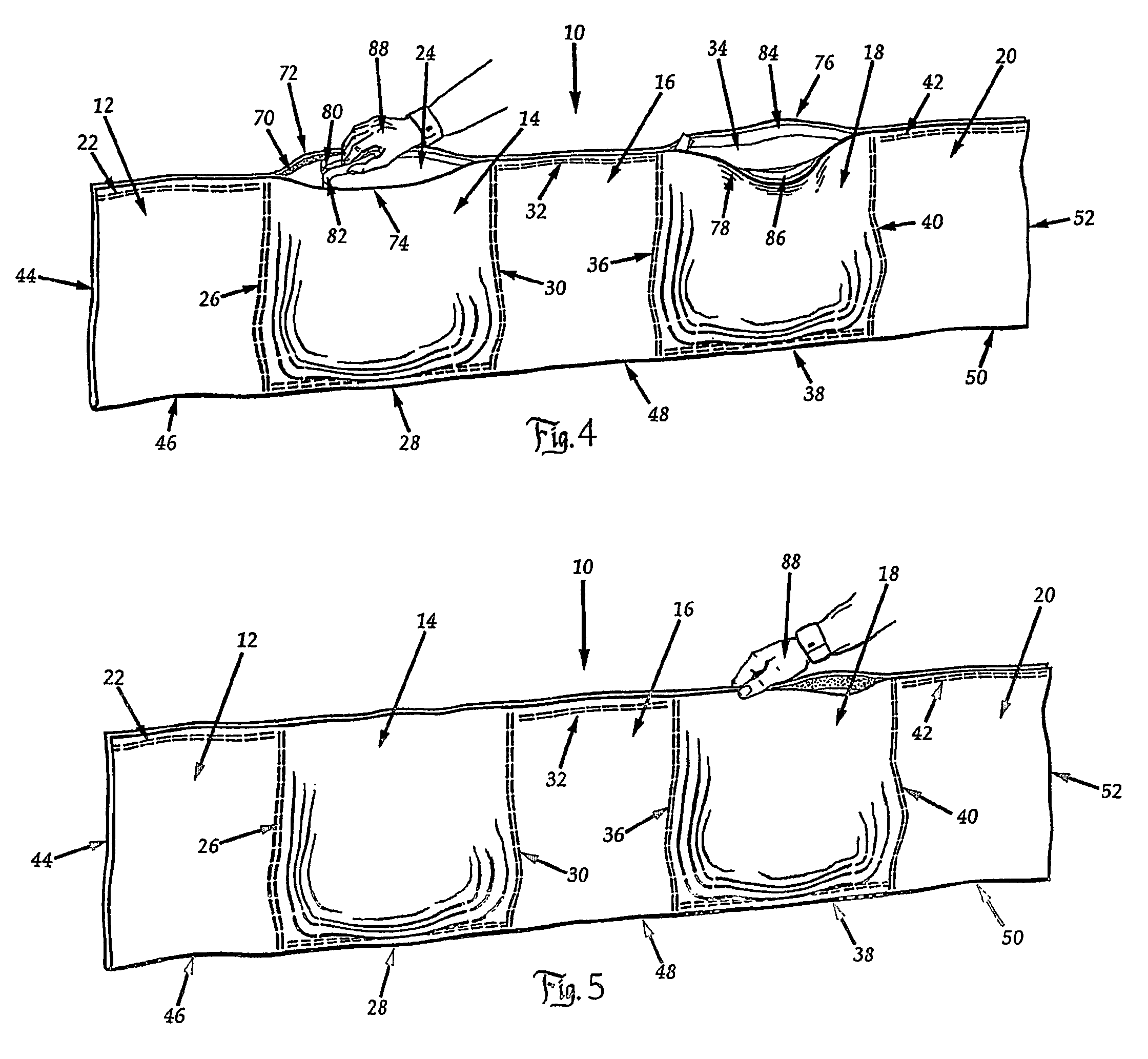 Sectional interlocking barrier bags